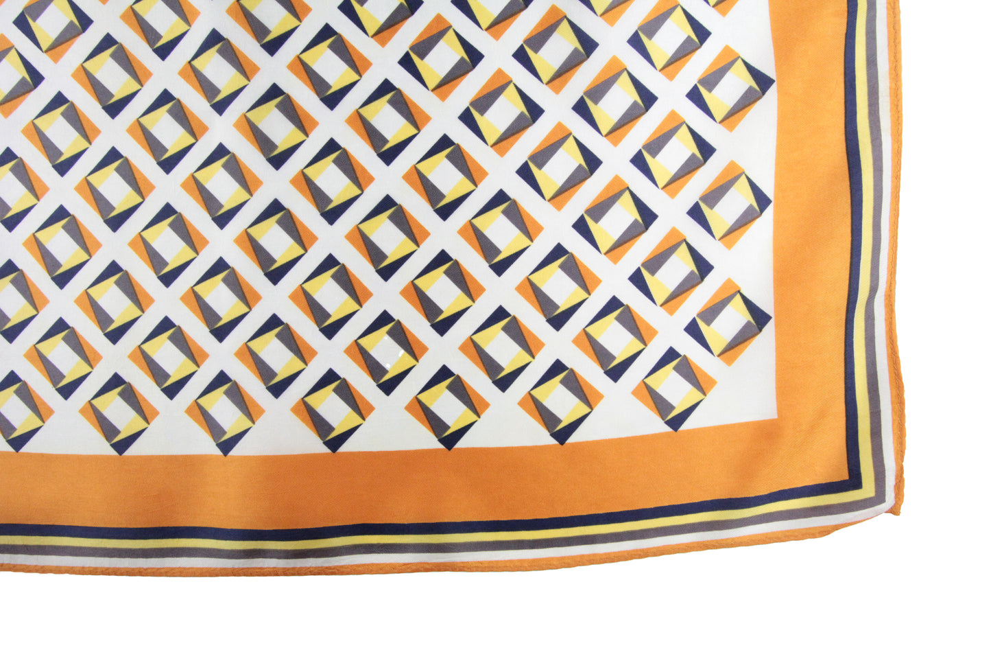 1960s Orange Geometric Scarf