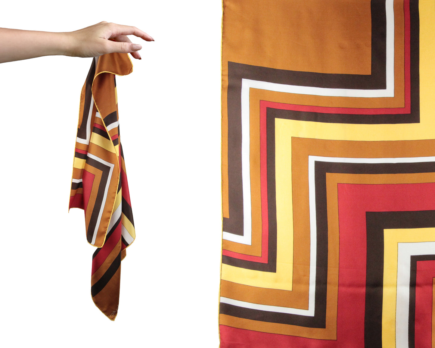 1960s Geometric Print Scarf by Jean Eté