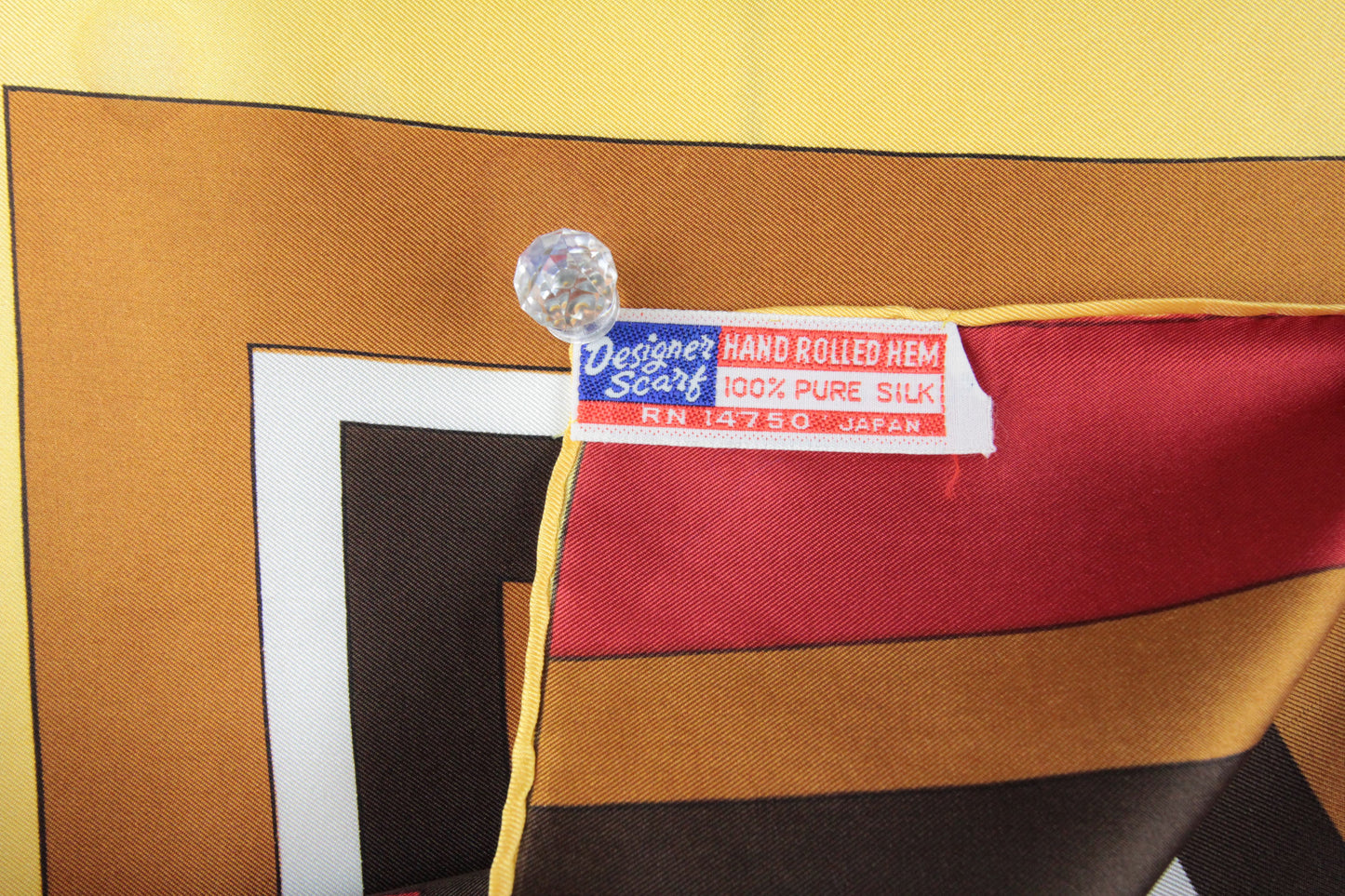 1960s Geometric Print Scarf by Jean Eté