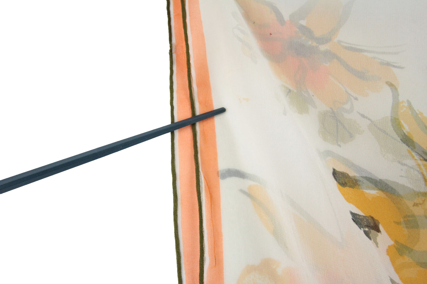 1960s Sheer Floral Scarf by Vera