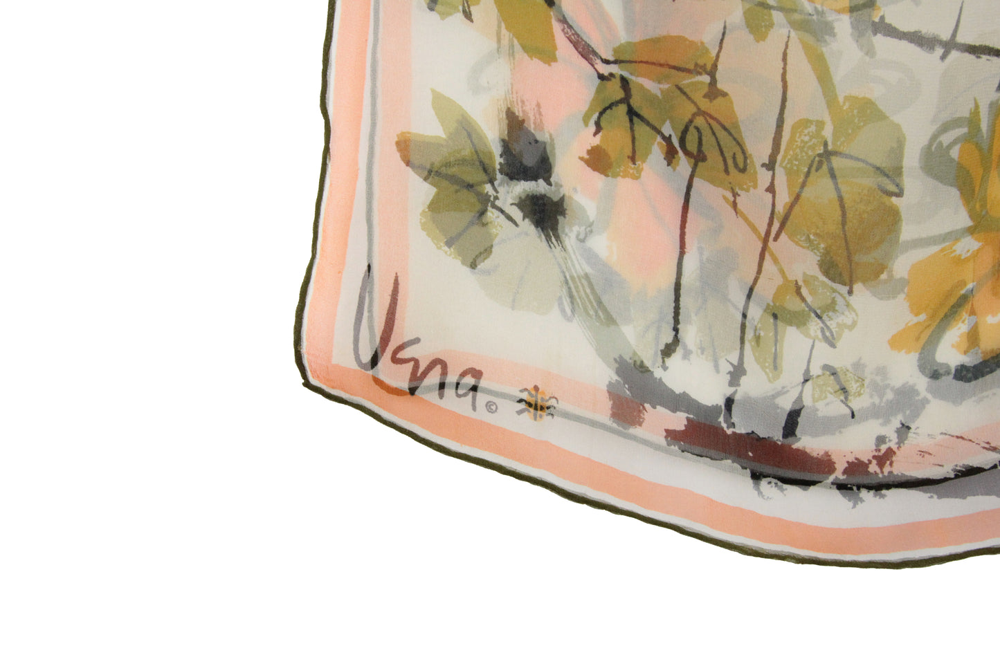 1960s Sheer Floral Scarf by Vera