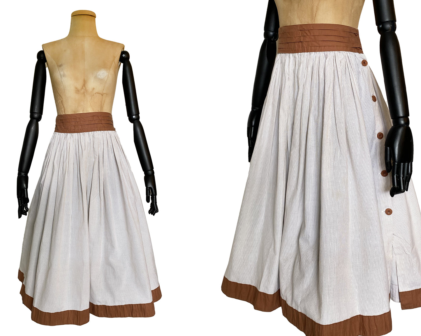 1970s Cotton Wrap Skirt (M)