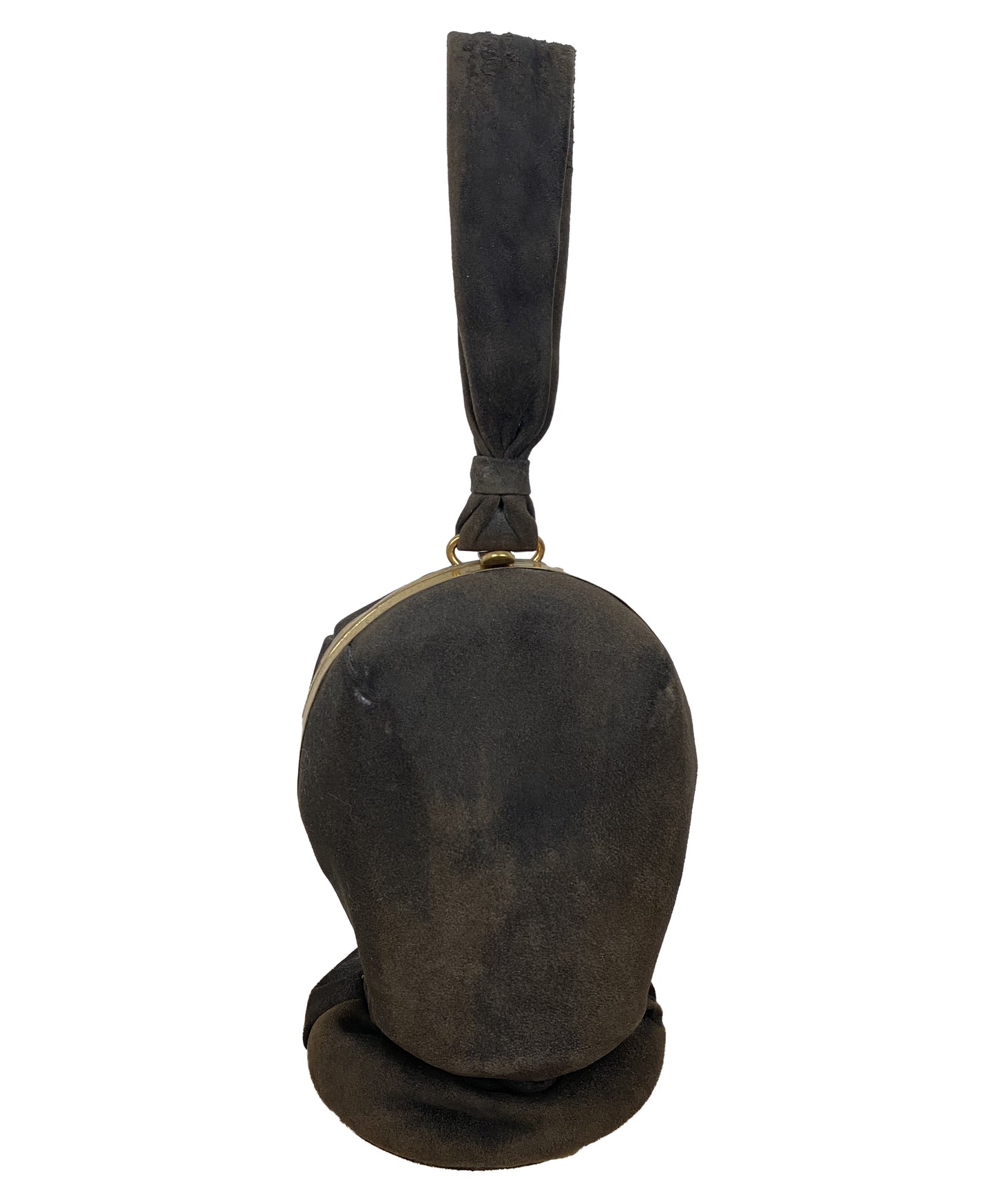 1940s Suede Evening Bag