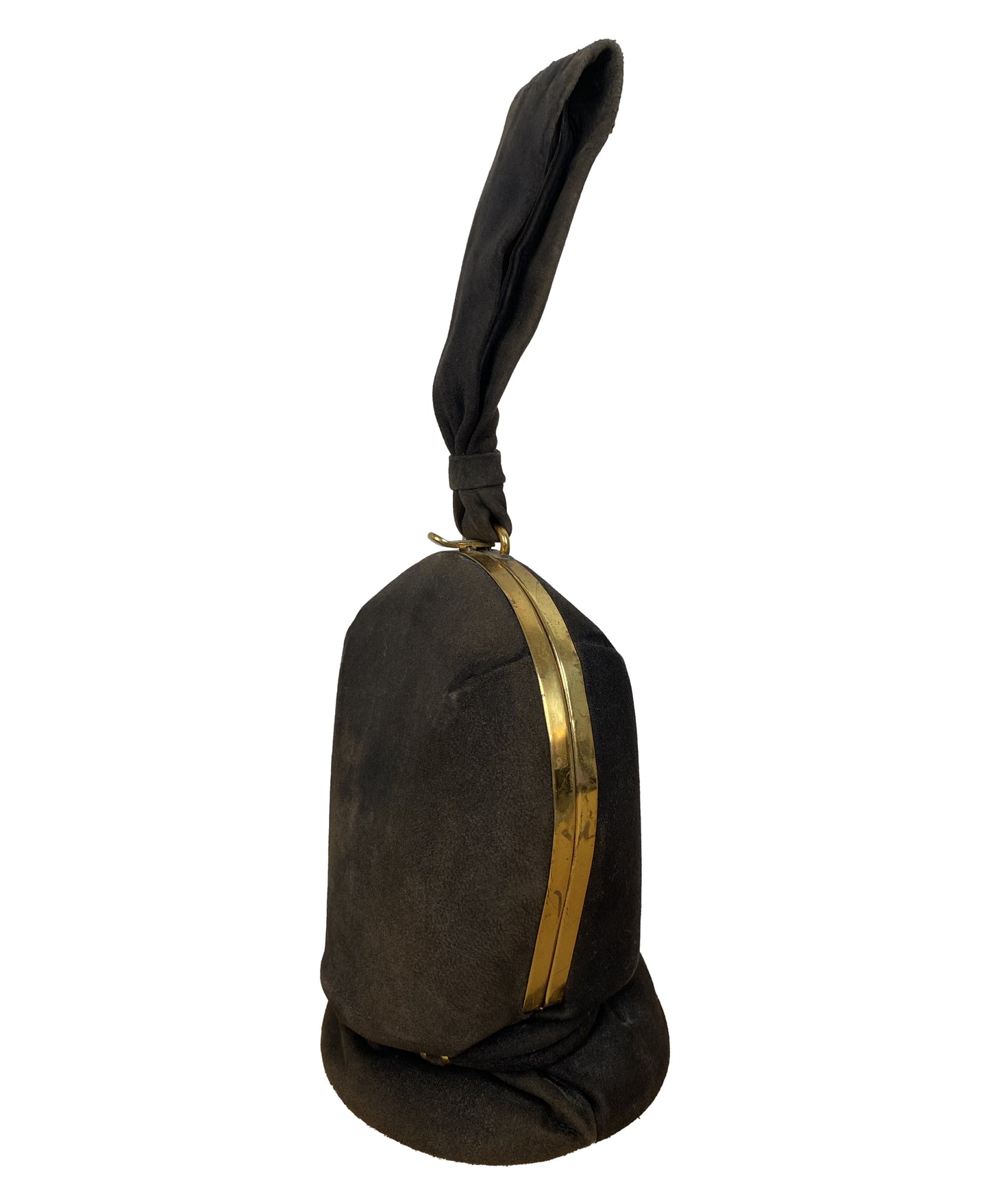 1940s Suede Evening Bag