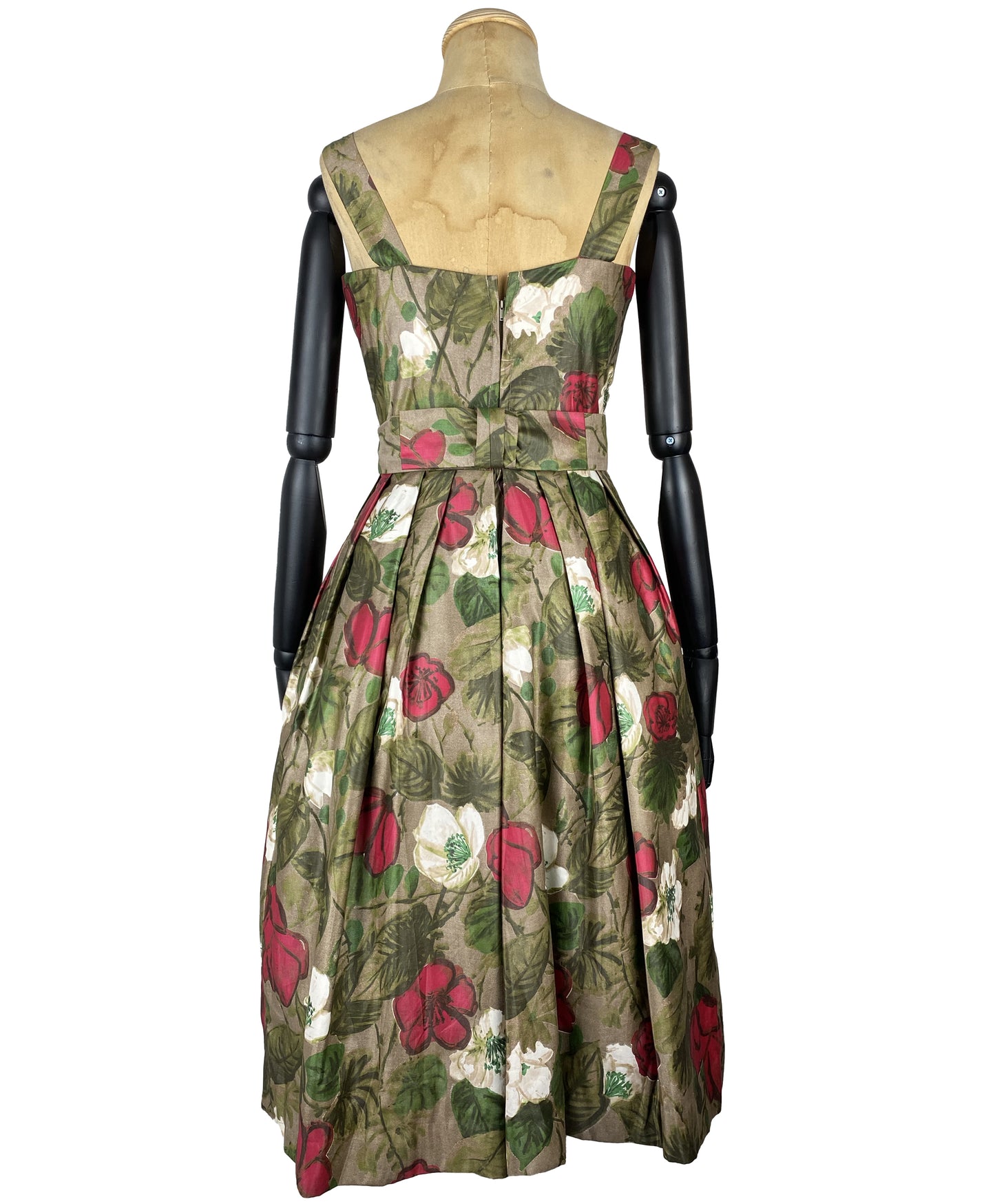 1950s Floral Cocktail Dress (S)
