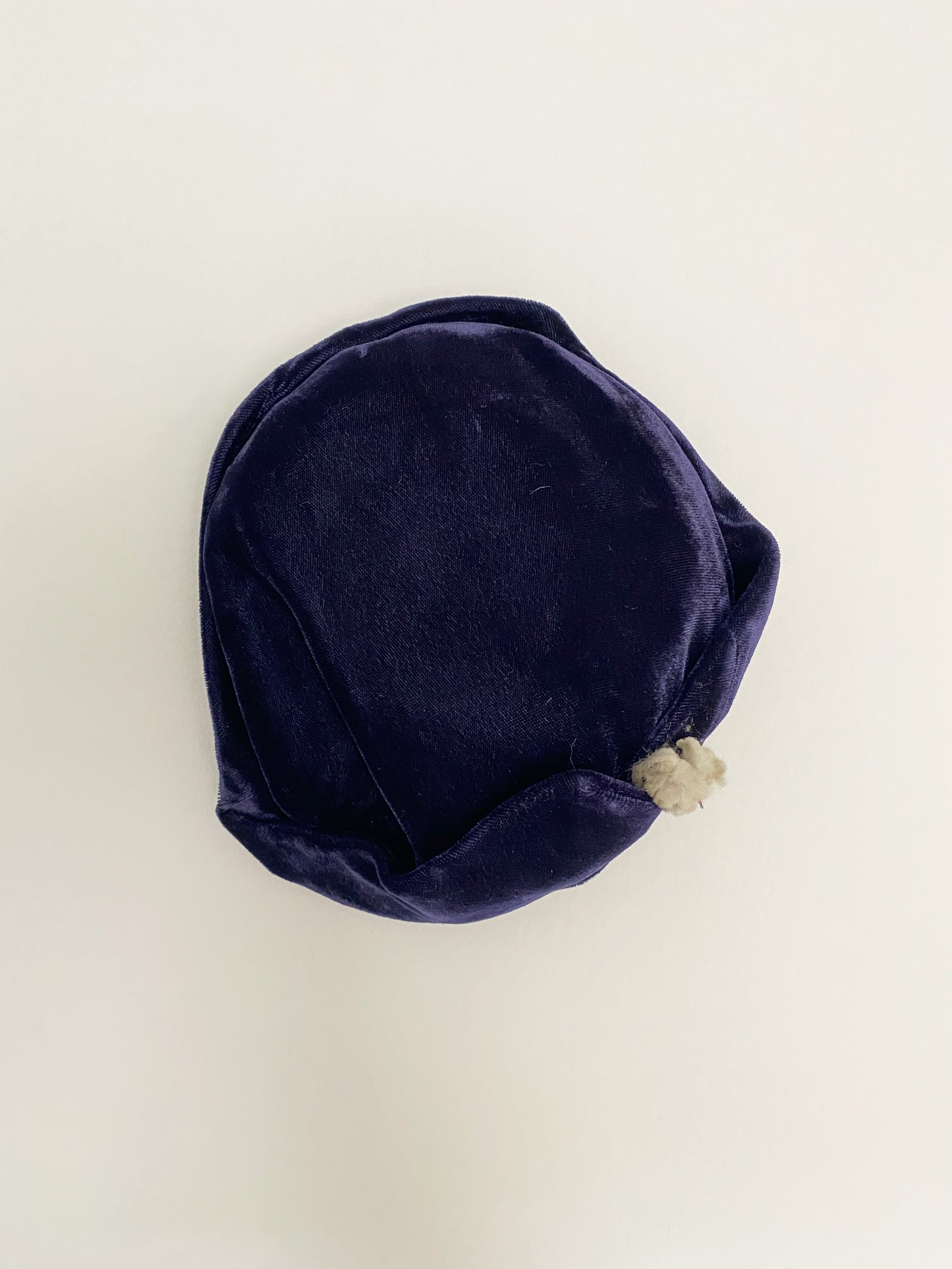 1950s Navy Velvet Hat (S-M)