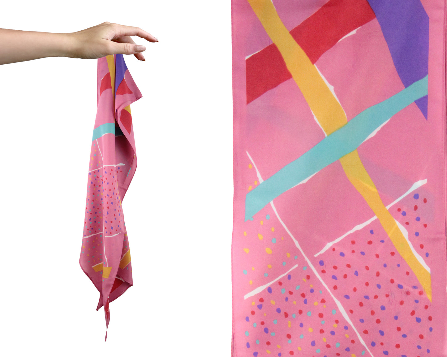 1980s Confetti Prints Oblong Scarf by Giodani