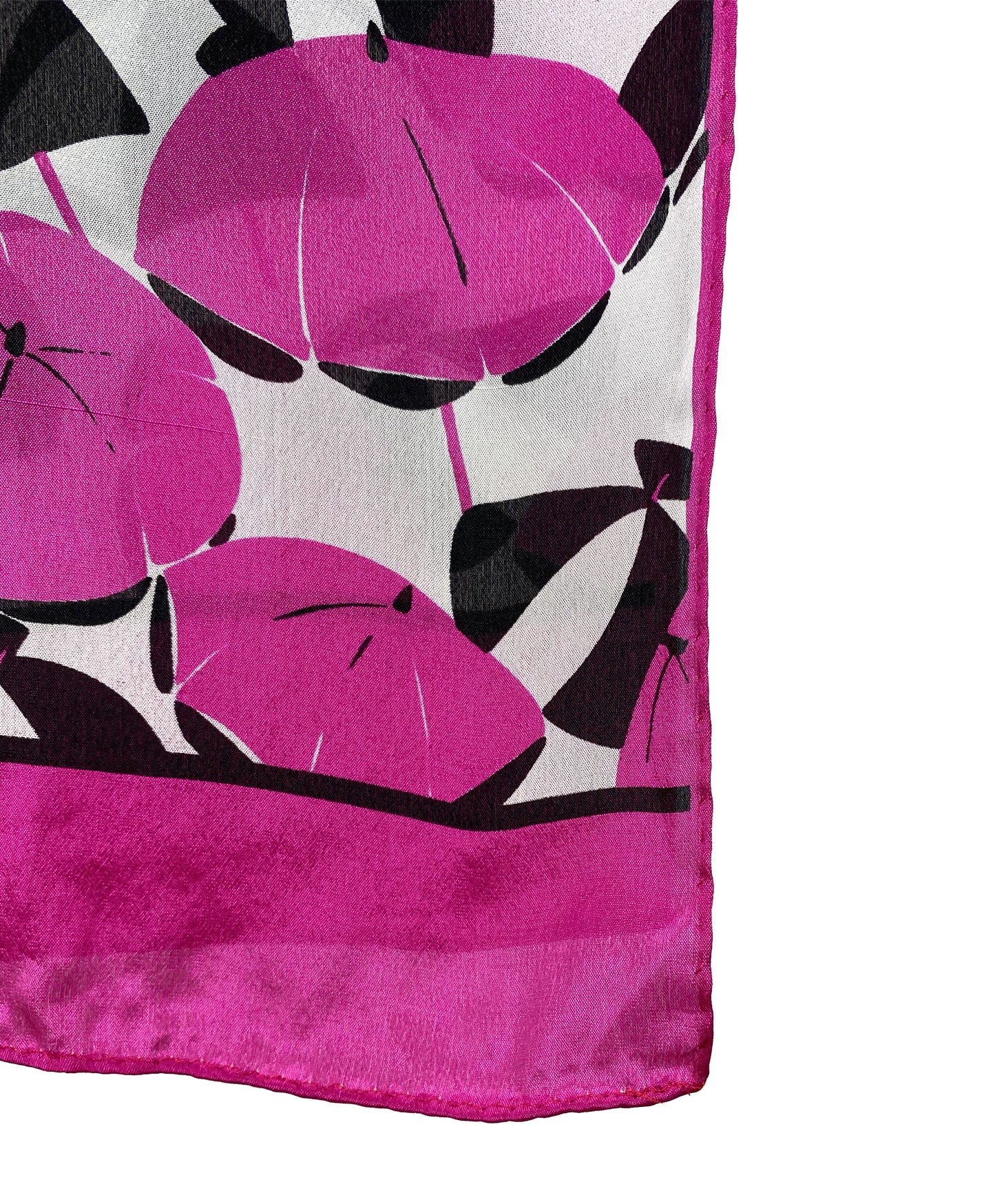 1980s Magenta Umbrella Prints Scarf