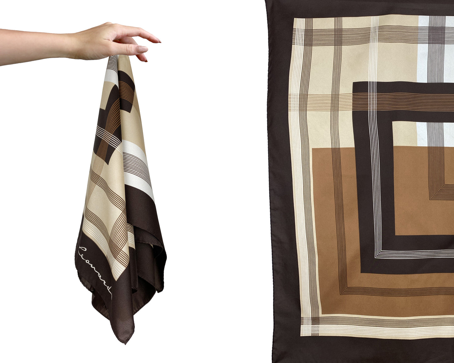1970s Geo Striped Large Scarf by Leonardi