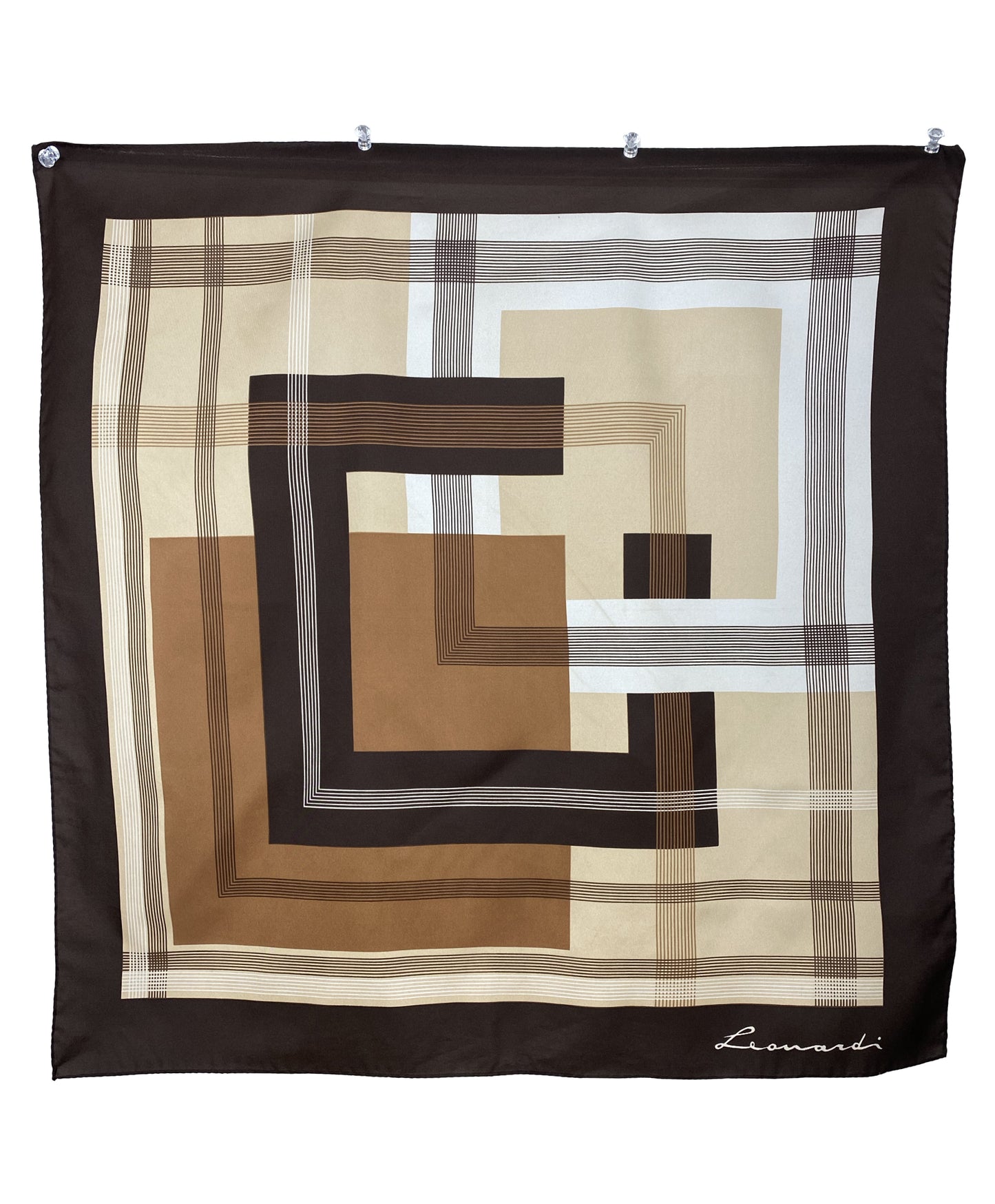 1970s Geo Striped Large Scarf by Leonardi