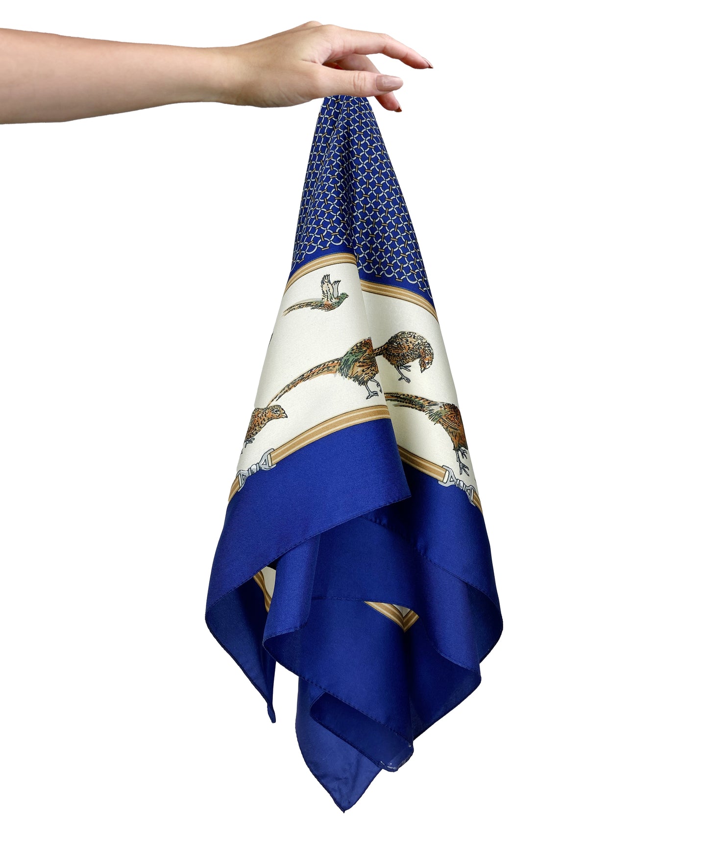 1960s Pheasant Navy Scarf