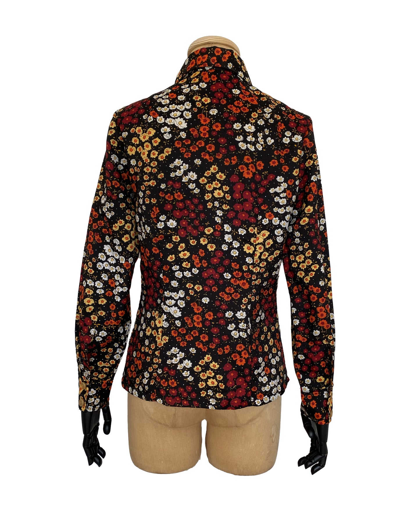 1970s Floral Long Sleeve Shirt (M)