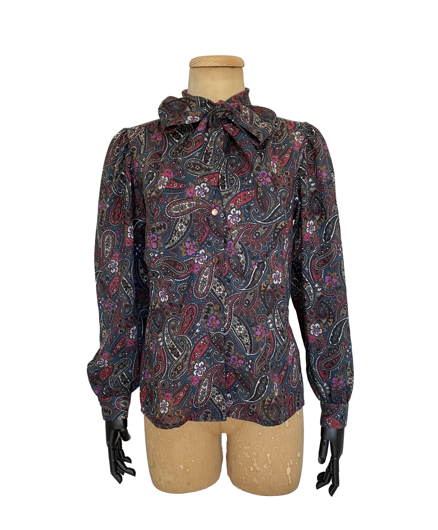 1980s Puffy Long Sleeve Blouse (M)
